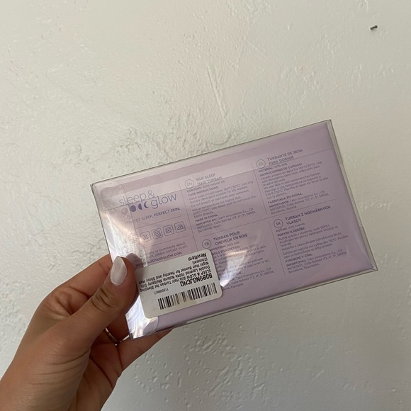 Sleep & Glow The Silk Sleep Hair Turban Bonnet Mulberry Silk Like New Caramel - Picture 2 of 2